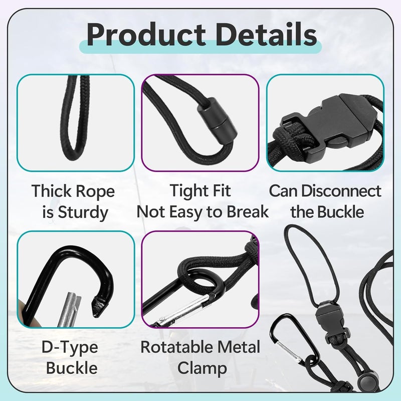 Joworthy 2 Sets 2390800 Remote Trolling Motor Lanyard with Carabiner - Compatible with Minn Kota i-Pilot Remote 1.6/3.0, Replacement Lanyard for i-Pilot Remote - Image 4